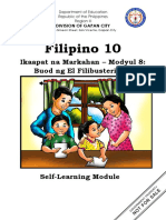 Filipino 10: Ikaapat Na Markahan - Modyul 8: Buod NG El Filibusterismo