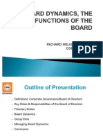 Board Dynamics-Role and Functions of The Board