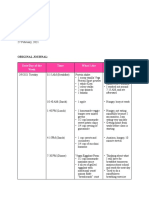 3 Day Food Journal Diabetes