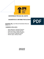 Informe Psicológico Diagnóstico - FATIMA 3-1