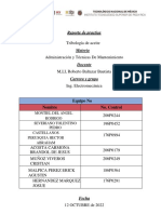 Reporte Tribologia Del Aceite Equipo No. 10.