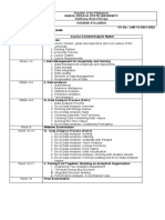 Course Outline and Time Frame - Data Analytics