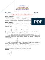 BCA - Arithmetic Operations of Binary Numbers