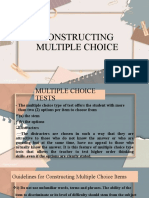 Constructing Multiple Choice