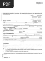 Contrato de Trabajo Temporal de Fomento Del Empleo para Personas Con Discapacidad