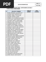 2022 Lista de Estudiantes Oficial