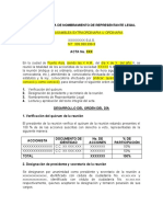 Modelo de Acta Nombramiento Representante Legal Sociedad