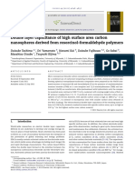 Double Layer Capacitance of High Surface Area Carbon Nanospheres Derived From Resorcinol-Formaldehyde Polymers