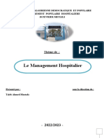 Le Management Hospitaliere