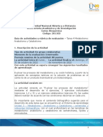 Guía de Actividades y Rúbrica de Evaluación - Unidad 3 - Tarea 4 - Metabolismo - Anabolismo y Catabolismo