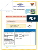 D1 A1 SESION Presentación de La Experiencia de Aprendizaje 11