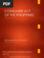 Intro To Consumer Act of The Philippines