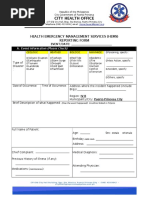 Hems Cho Report Form