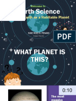 EARTH AS A HABITABLE PLANET With Crash Landing Planet Descirption