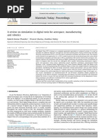 Review On Simulation in Digital Twin For Aerospace, Manufacturing and Robotics