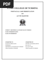 Case Presentation Postnatal Acute Mastitis