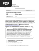 Prueba Formativa Lenguaje 4° Básico