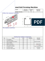 Roll Forming Machine Spécification