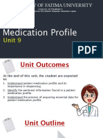 Unit 9 - Patient Medication Profile