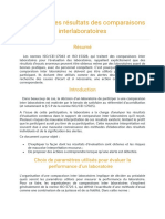 Utilisation Des Résultats Des Comparaisons Interlaboratoires