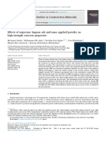 Effects of Sugarcane Bagasse Ash and Nano Eggshell Powder On High Strength Concrete Properties