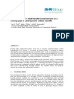 CFD Estimation of Heat Transfer Enhancement On A Cooling Pipe in Underground Railway Tunnels