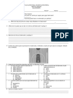 EVALUACIÓN DE EDUCACIÓN FÍSICA Baloncesto Noveno