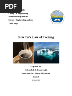 Newton's Law of Cooling