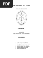 Informe 2. Grupo 2. Trabajo de Campo 2. Nivelacion de Poligonal Cerrada