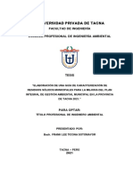 Elaboración de Una Guía de Caracterización de Residuos Sólidos