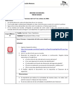 Misiones Secundaria Tercer Grado Semana Del 3 Al 7 de Octubre de 2022