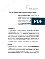 Demanda de Alimentos. Sra. María Zulema Vargas Chávez - La Collona