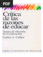 El Campo Problemático de La Filosofía de La Educación-Cullen