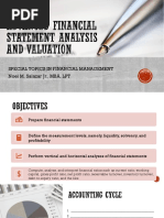 Lesson 2 - Advanced Financial Statement Analysis and Valuation