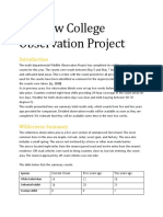 Barstow College Observation Project: Current Count Five Years Ago Ten Years Ago 14 12 10 26 28 25 0 0 2