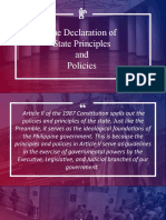 The Declaration of State Principles and Policies