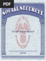 Social Security Blank Card Template PDF