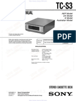 Tape Player TC-S3. Service