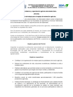 Planificación de Trabajo para El Equipo de Extensión Agrícola.