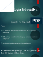 2° Clase LA PROFESION DEL PSICÓLOGO