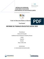 Informe de Trabajo Educativo Social 2022 - Componente de Emprendimiento