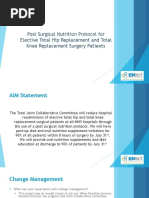 Post Surgical Nutrition Protocol Elective Total Hip Knee Replacement Surgery