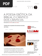 A Poesia Erótica Da Bíblia - o Cântico Dos Cânticos