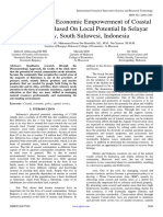 Effectiveness of Economic Empowerment of Coastal Communities Based On Local Potential in Selayar Regency, South Sulawesi, Indonesia