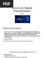 Drivers For Digital Transformation