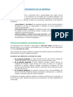 El Proceso de Crecimiento de Las Empresas