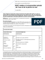 Circulaire Du 14 - 05 - 07 Relative À La Transaction Pénale Dans Le Domaine de L'eau Et de La Pêche en Eau Douce