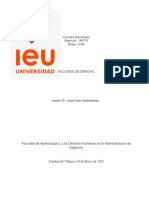 Actividad de Aprendizaje 2 Los Derechos Humanos y Los Negocios