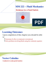 Differential Relations For A Fluid Particle