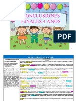 CONCLUSION Descriptivas 4 AÑOS